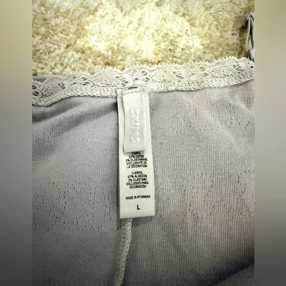 SKIMS lace pointelle slip-dress - color "lavender” size Large - Picture 6 of 6